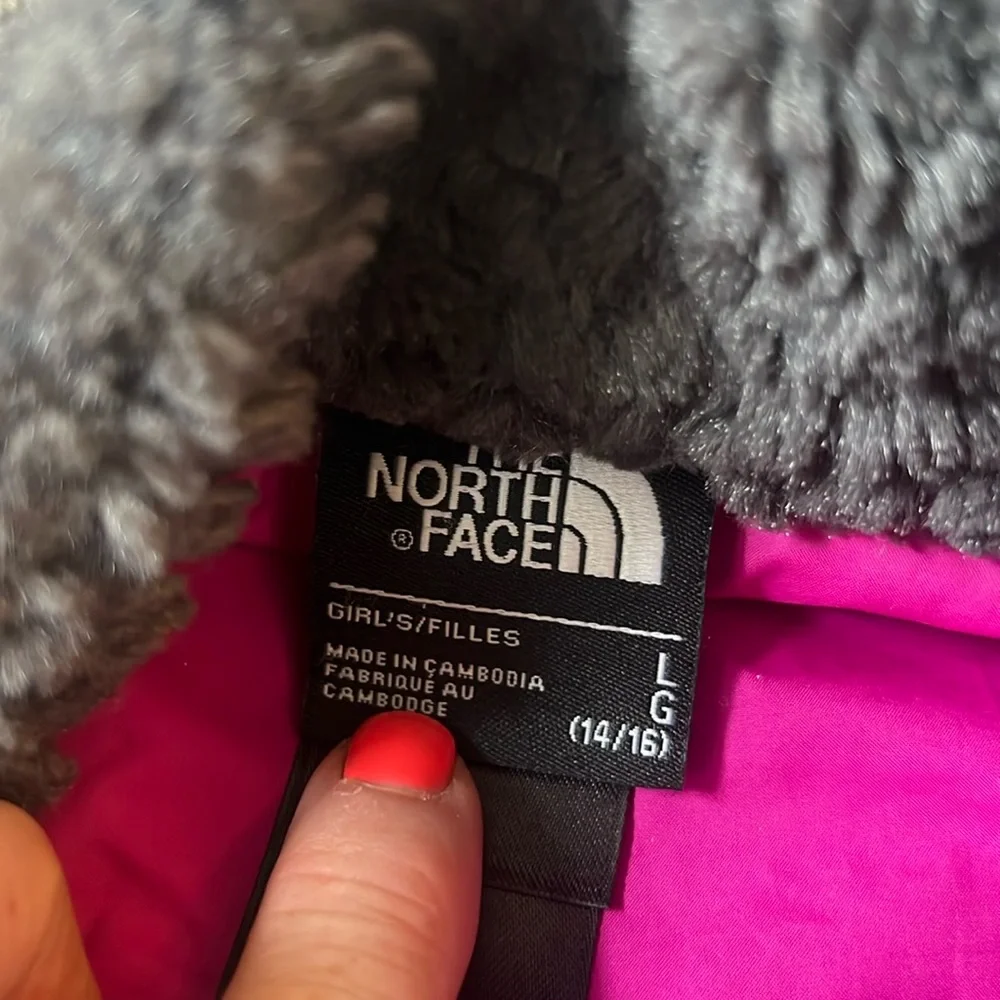 The North Face Laurel Fleece Full Zip Up Jacket In Dark Gray Girls’ Size L